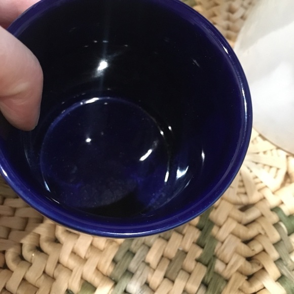 Norway mug. Cobalt blue coffee mug from Norway. Gold dancers. Waynor - Picture 3 of 8